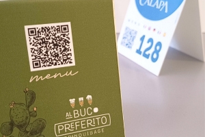 CAVALIERINI DA TAVOLO IN PVB PER MENU QR CODE