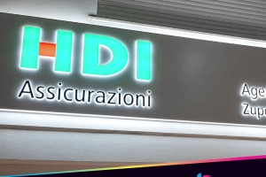 INSEGNA LUMINOSA FRESATA PER HDI ASSICURAZIONI