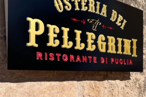 INSEGNA LUMINOSA FRESATA PER OSTERIA DEI PELLEGRINI